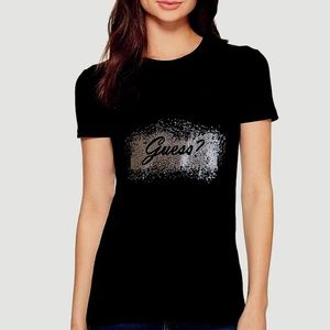 NEW GUESS Bling Logo Tee
